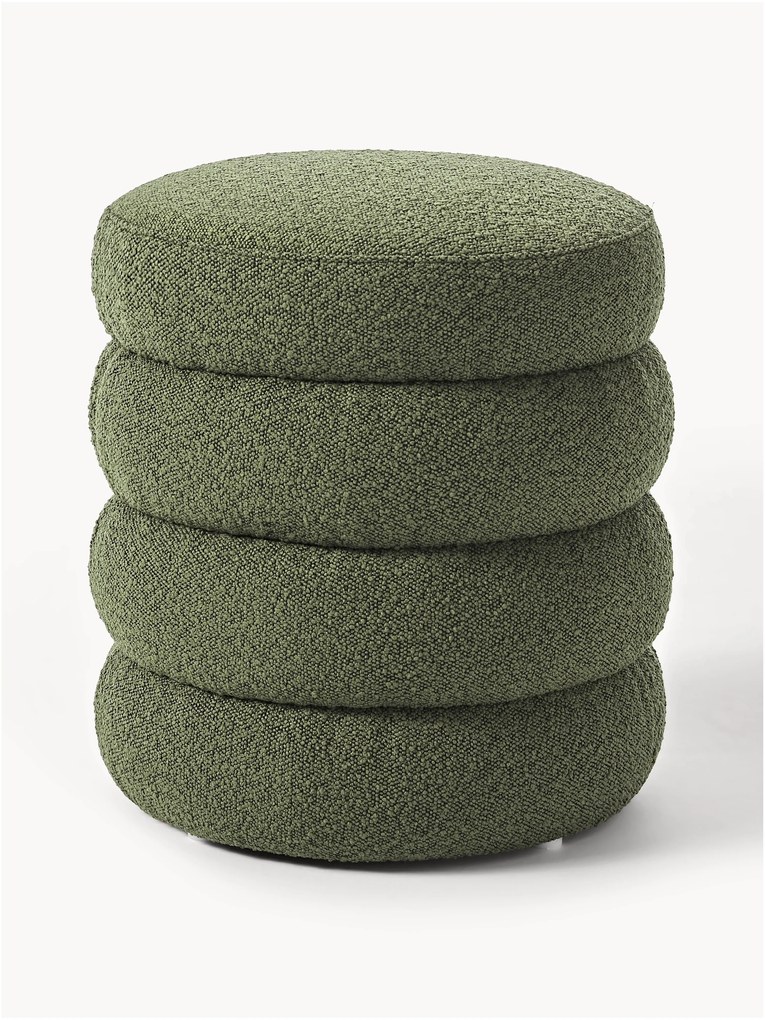 Pouf imbottito in bouclé Alto