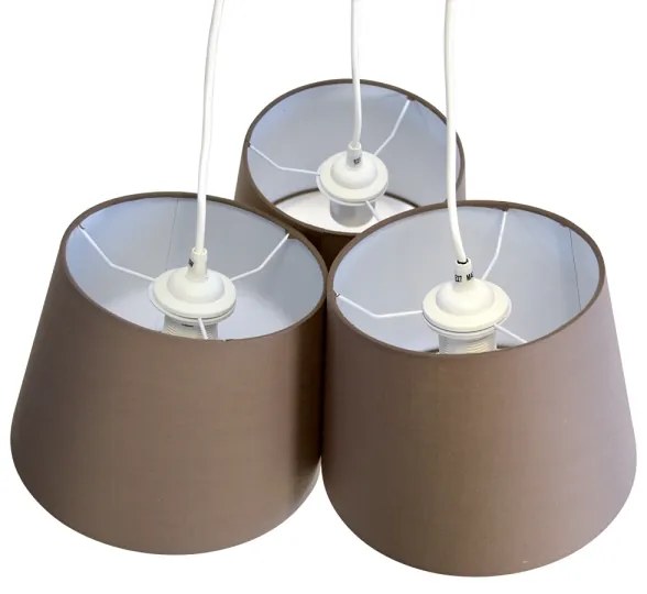 Briloner 4288-031 - Lampada a sospensione TELA 3xE27/40W