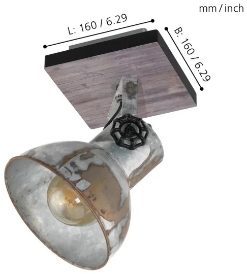 Eglo 49648 - Faretto BARNSTAPLE 1xE27/40W/230V
