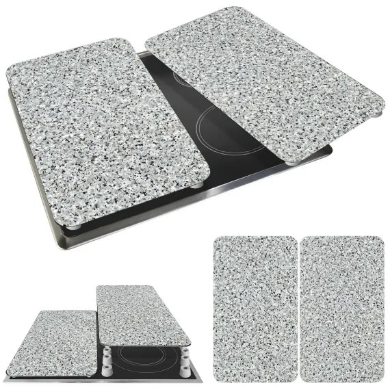 WENKO 2521120500-Copertura per piastra ABDECKPLATTE - Neutra 30x52 cm granito/multicolore