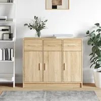 Credenza Rovere Sonoma 91x28x75 cm in Legno Multistratocod mxl 103191