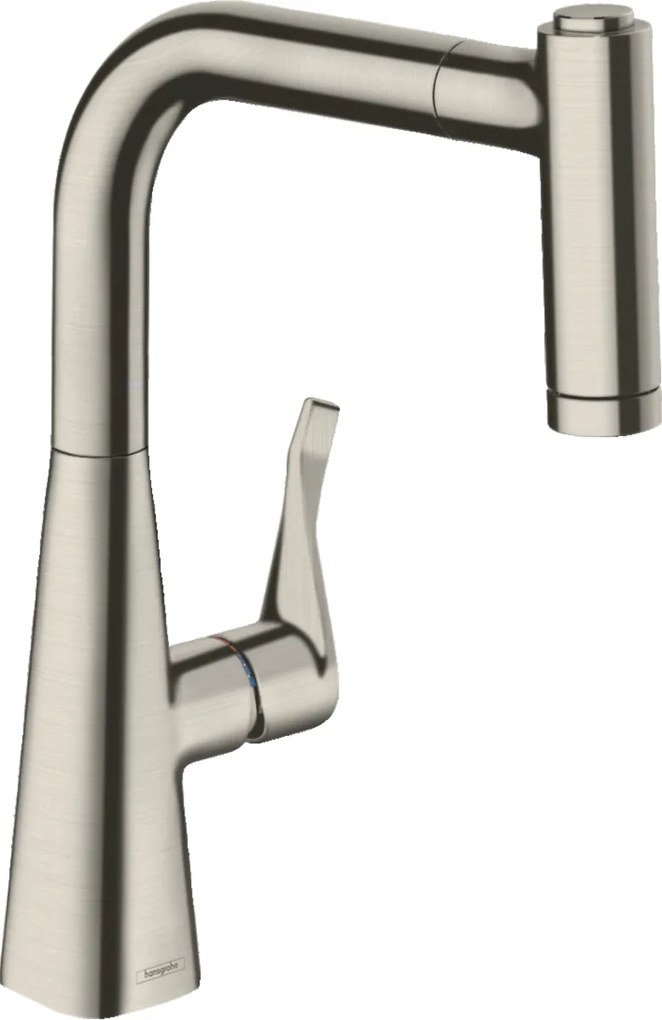 Miscelatore Lavello cucina con Doccetta Estraibile in Acciaio Optic Metris 14834800 Hansgrohe