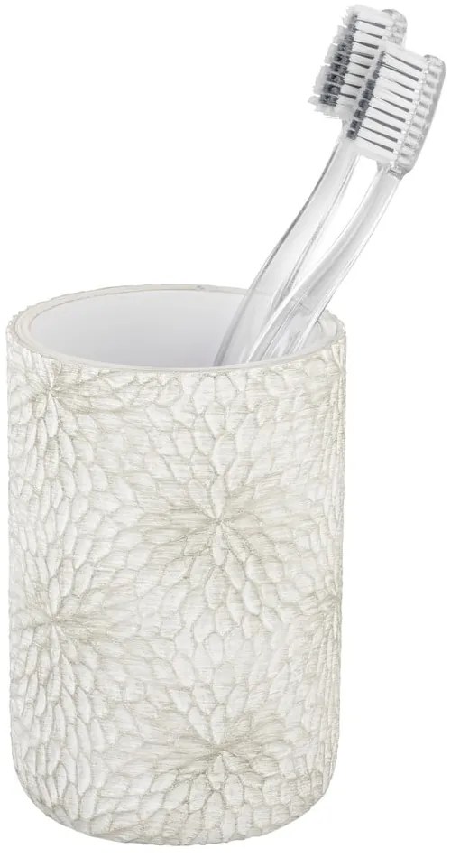 Portaspazzolino bianco/dorato in poliresina Montalfano – Wenko