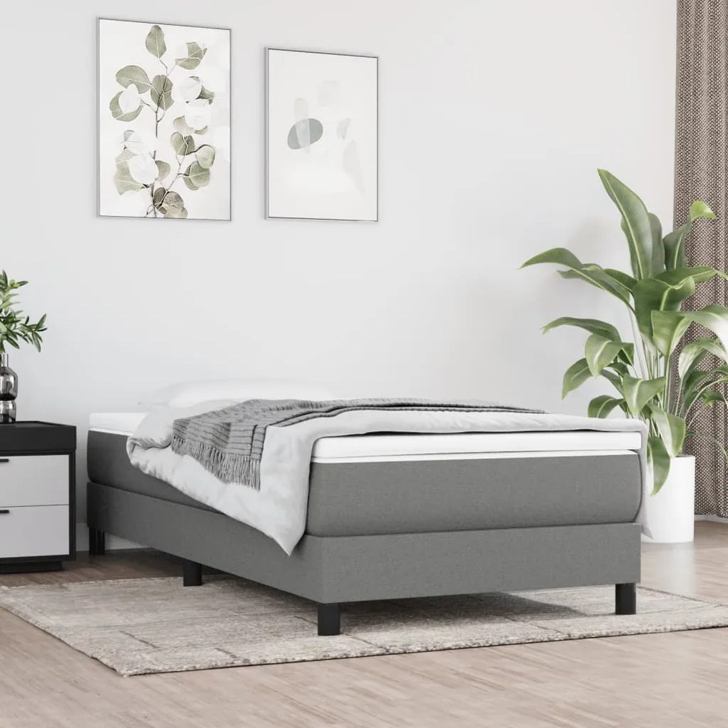 Materasso A Molle Insacchettate Grigio Scuro 80x200x20 Cm /