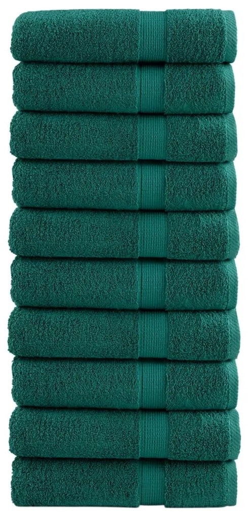 Asciugamani Da Bagno Solund 10 Pz Verdi 100x150cm 600 G/m² /