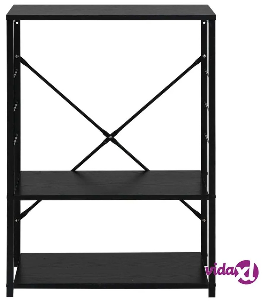 vidaXL Mobile per Microonde Nero 60x39,6x79,5 cm Legno Multistrato