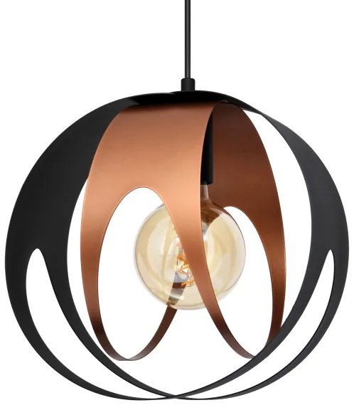 Lampadario a sospensione con filo MOONLIGHT 1xE27/15W/230V nero/rame