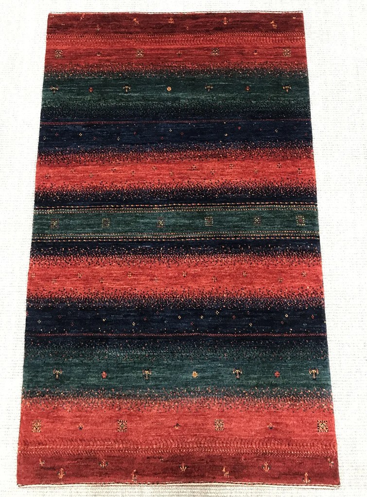 Loribaft Tappeto persiano 130 x 80 Verde (Iran) Annodato A Mano