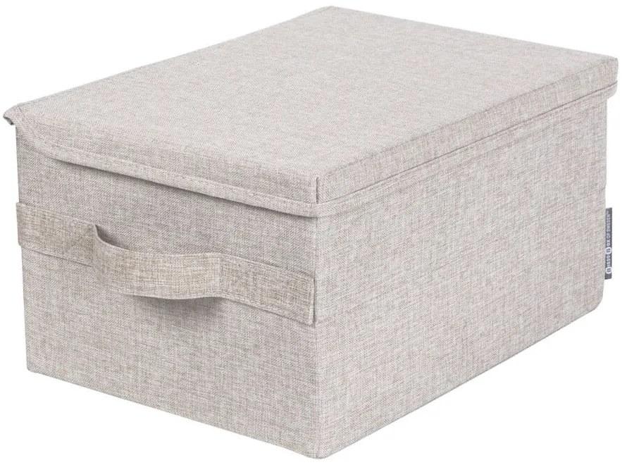 Scatola in tessuto beige con coperchio 35x19x26 cm Soft Storage - Bigso Box of Sweden