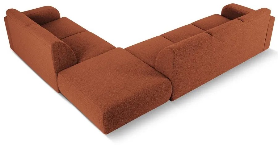 Divano angolare marrone in tessuto bouclé (angolo destro) Molino - Micadoni Home