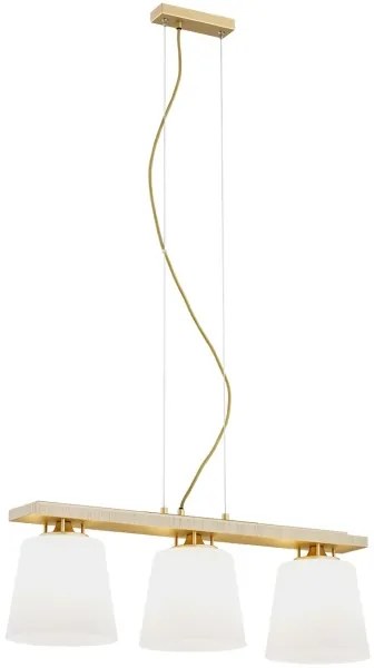 Argon 6250 - Lampadario a sospensione con filo ARDEN 3xE27/15W/230V oro