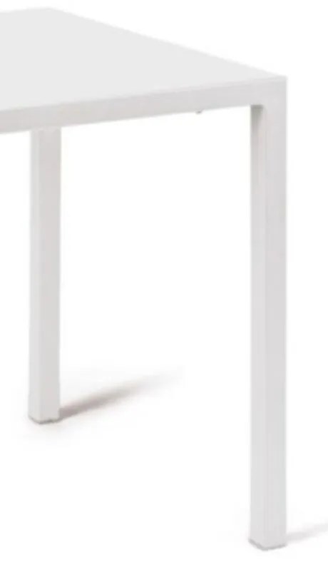 Tavolo TOLONE in metallo bianco 80×80 cm, impilabile