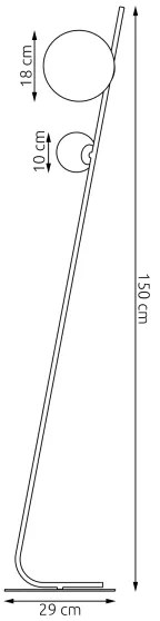 Lampada da terra TATU 2xG9/8W/230V bianca