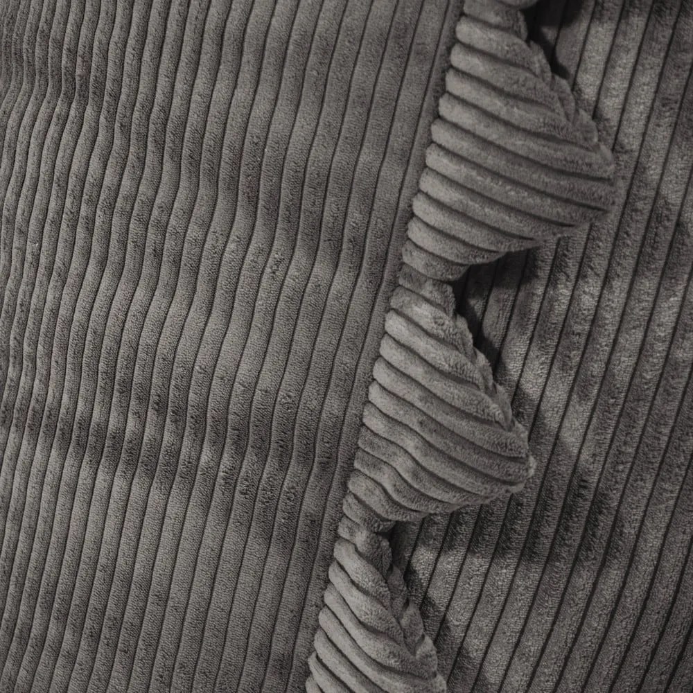 Pouf a sacco per bambini grigio scuro con rivestimento in velluto a coste Snug 80 Dragon – SLOWDOWN