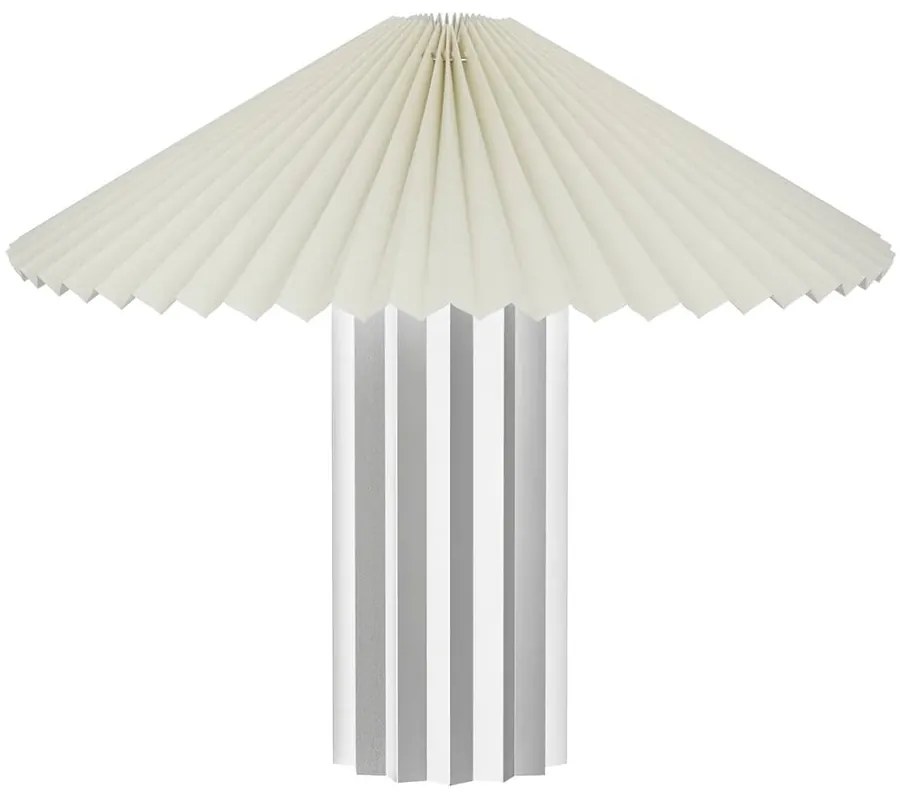 Lampada da tavolo bianca/argentata con paralume in tessuto con intensità regolabile (altezza totale 36 cm) Taite – Blomus