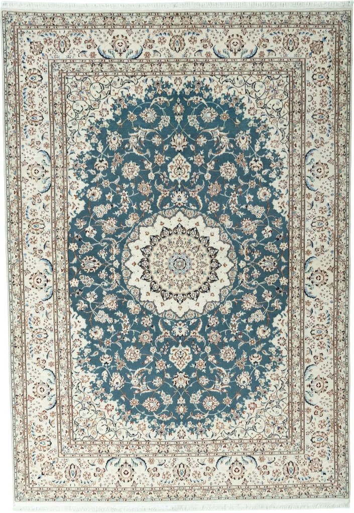 Nain Tappeto persiano 170x240 Verde (Iran) Annodato A Mano