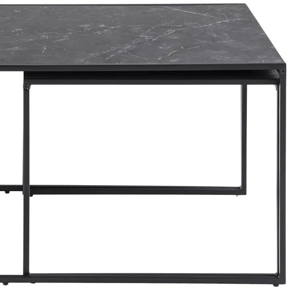 Set di tavolini da caffè ALMA 3 pz antracite