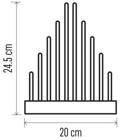 Candeliere natalizio a LED 10xLED/3xAA bianco