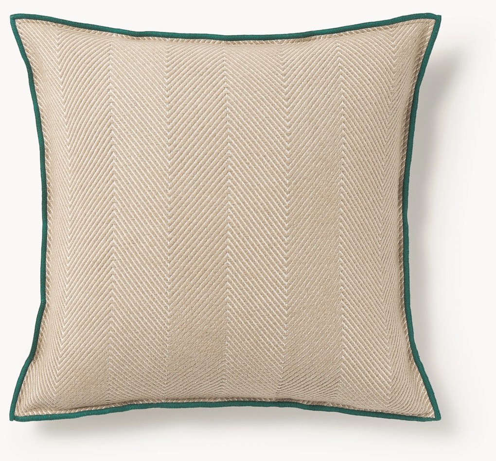 Copricuscino con motivo a spina di pesce Agatha