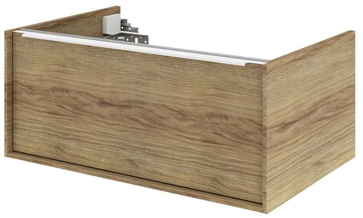 Mobile da bagno sotto lavabo SENSEA Neo quercia di campagna satinato L 75 x H 32 x P 48 cm 1 cassetto, lavabo non incluso