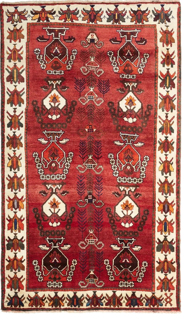 Gashghai Tappeto persiano 210 x 120 Rosso (Iran) Annodato A Mano