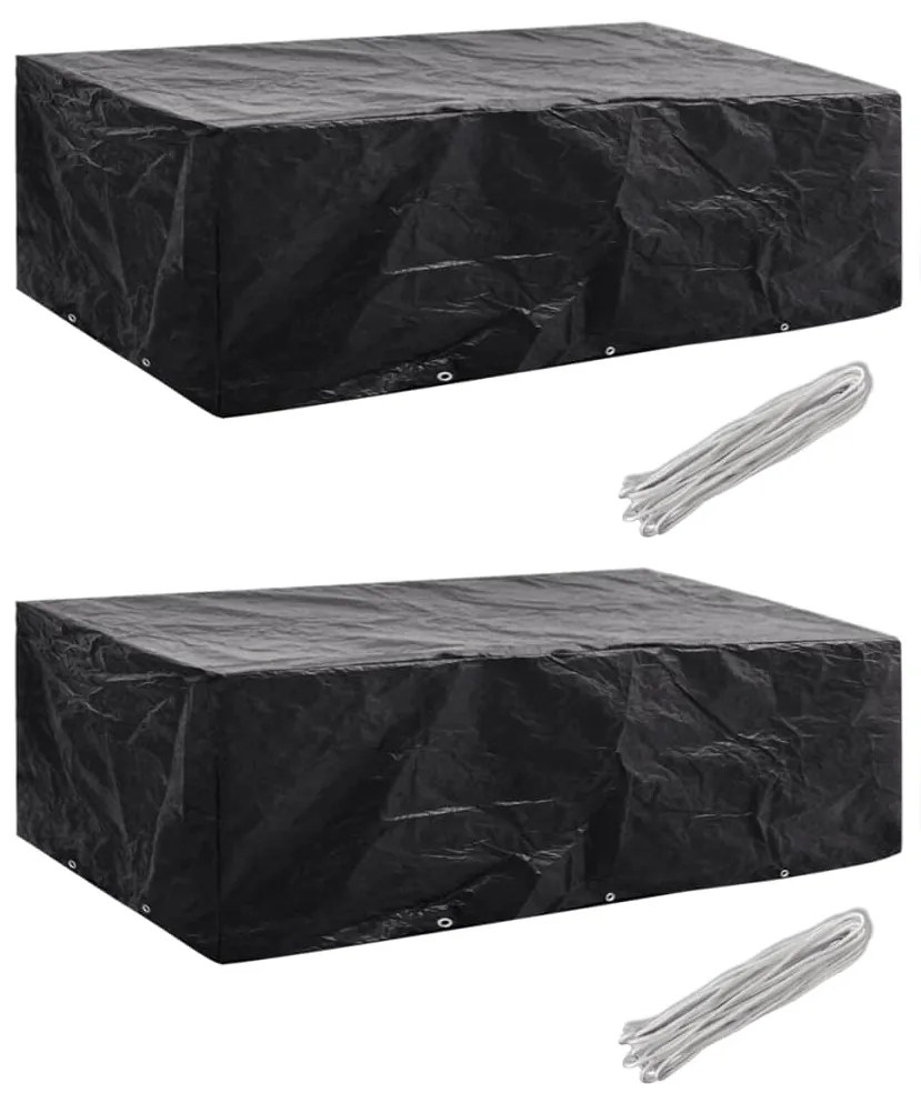 Coperture Arredi Giardino 2pz Polyrattan 8 Persone 300x140 Cm /
