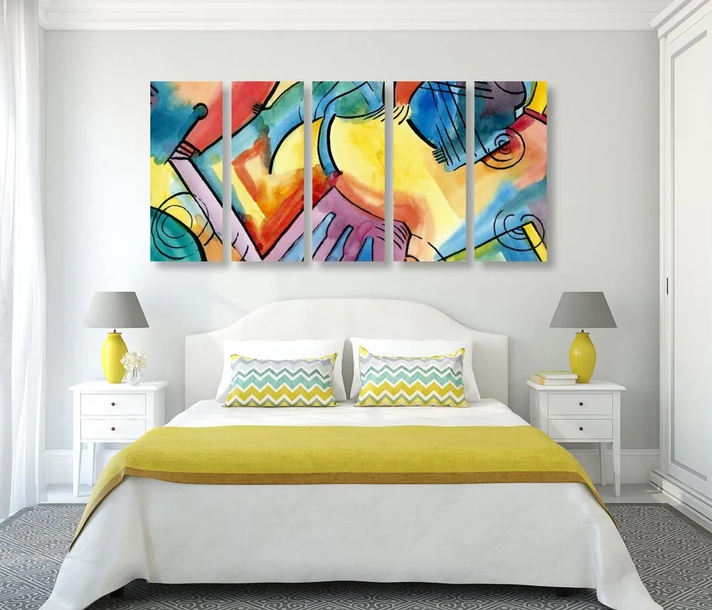 Quadri 5 pezzi – Arte astratta multicolore