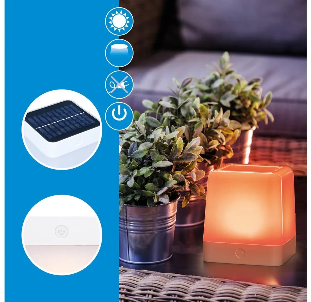 Grundig - Lampada solare LED RGB LED/3,7V