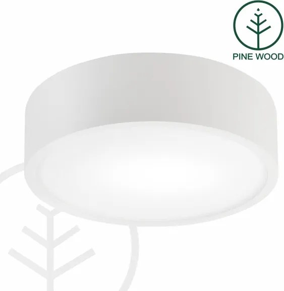 Plafoniera NATURAL 1xE27/15W/230V diam. 27,5 cm pino/bianco