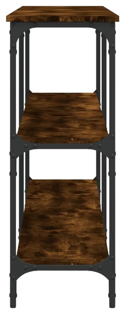Tavolo consolle rovere fumo 200x29x75 cm in legno multistrato