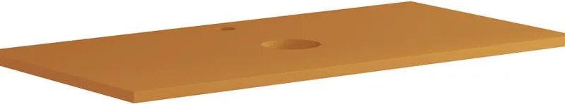 Top per lavabo Niwa con lavorazione L 90 x H 1.8 x P 46 cm laccato opaco senape truciolare