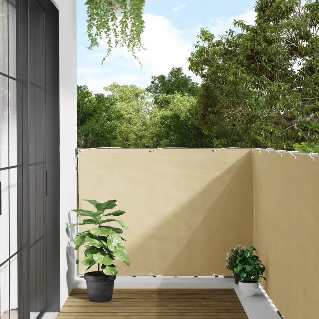 Paravento Da Balcone Crema 1000x120 Cm İn Pvc /