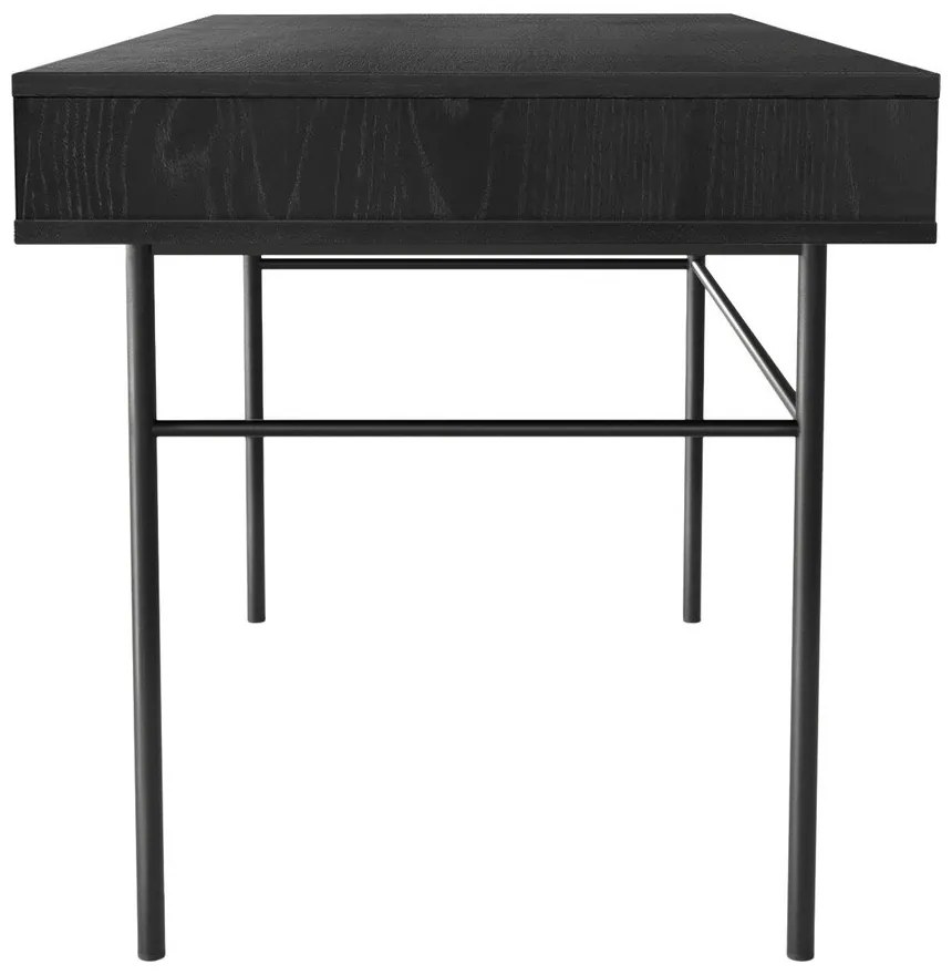 Scrivania nera a righe, 130 x 60 cm - Woodman