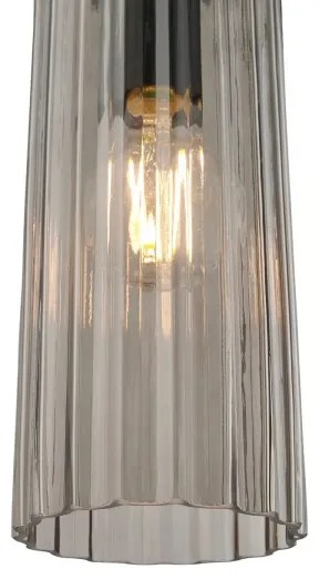 Nordlux - Lampadario a sospensione su cavo MIELLA 3xE27/25W/230V nero/fumé