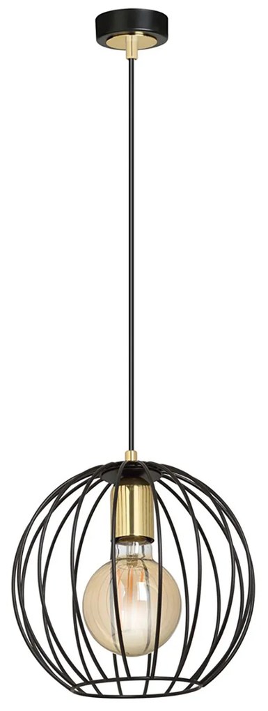Sospensione Contemporanea Omoikane Acciaio Nero 1 Luce E27 Ip20