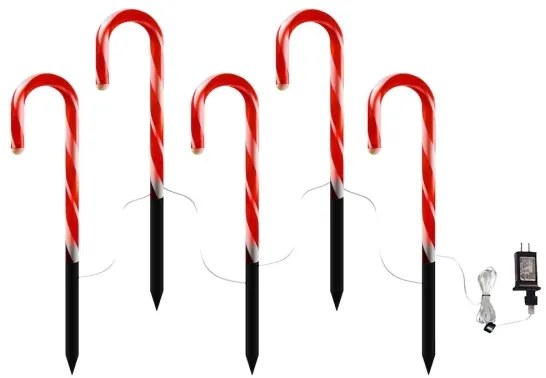 Set da 5 decorazioni natalizie LED da esterno LED/2W/230V IP44 rosso