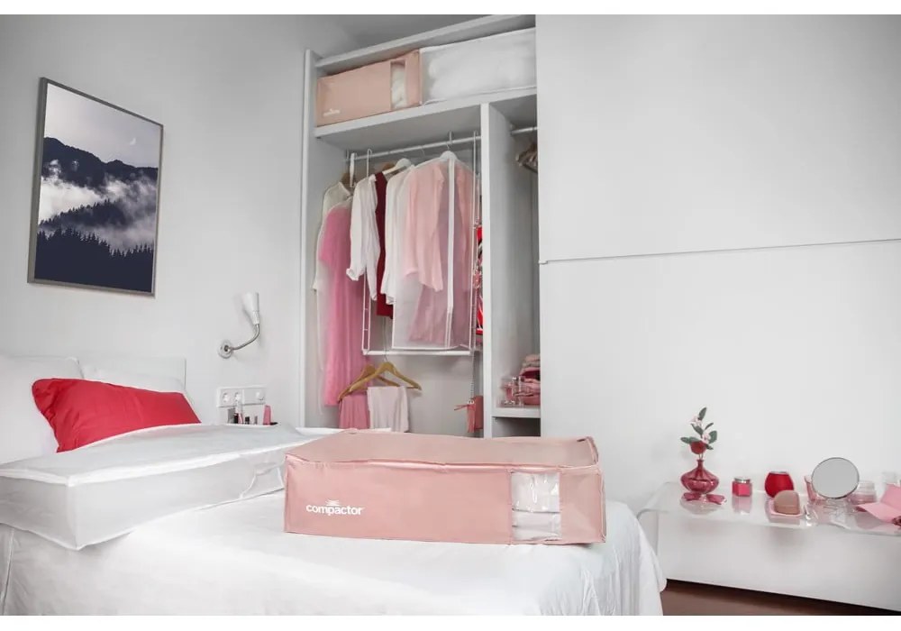 Organizer per vestiti sottovuoto in plastica 65x45x27 cm Pink Edition – Compactor