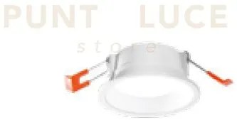Lost faretto led da incasso 4000k 630lm 9w ip20 bianco 9cm