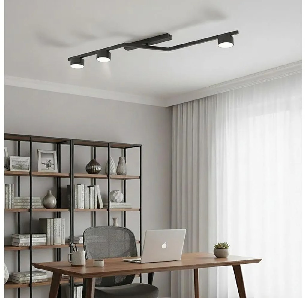 Plafoniera da soffitto SKAN 3xGX53/12W/230V nera