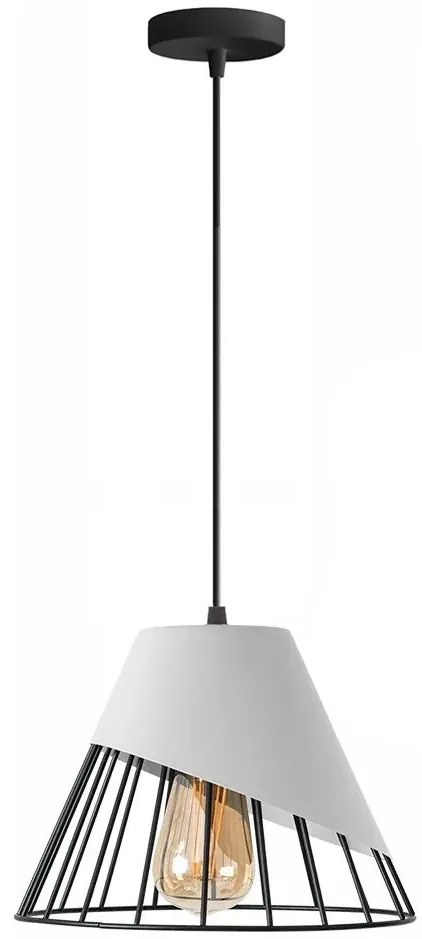 LAMPA DA SOFFITTO PENSILE PARALUME METALLO BIANCO APP228-1CP