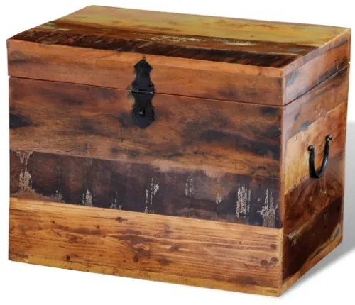 Scatola di Stoccaggio in Legno Massello di Recupero