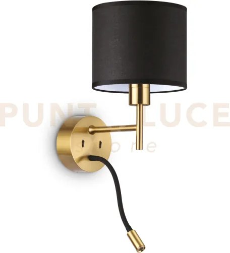 Set up applique 1 luce attacco e27 + 1 luce led 3000k 3w  200 lm in...