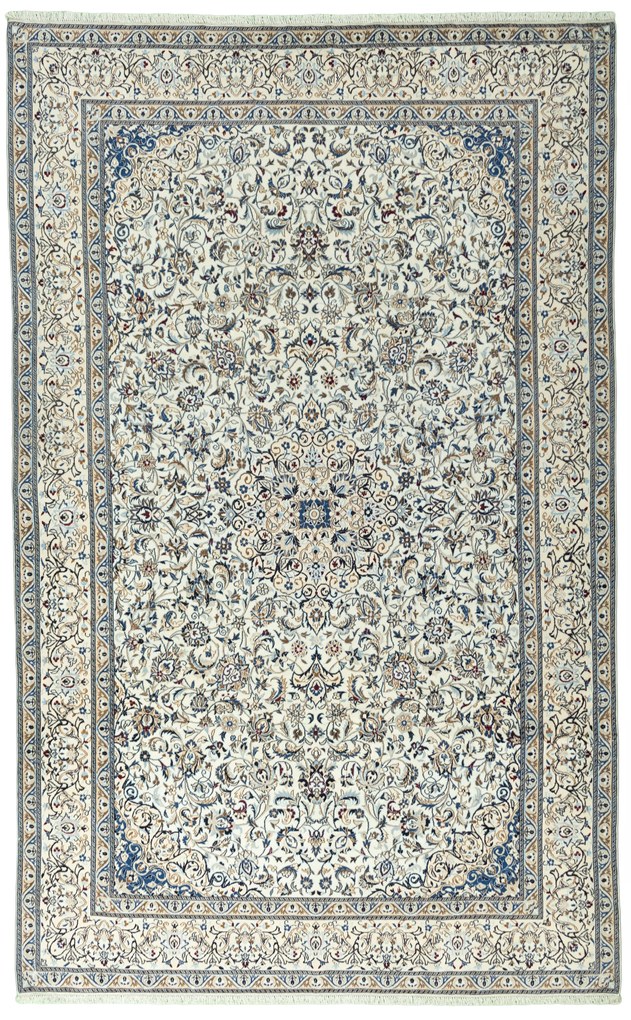 Nain Tappeto 220x350 Beige (Iran) Annodato A Mano