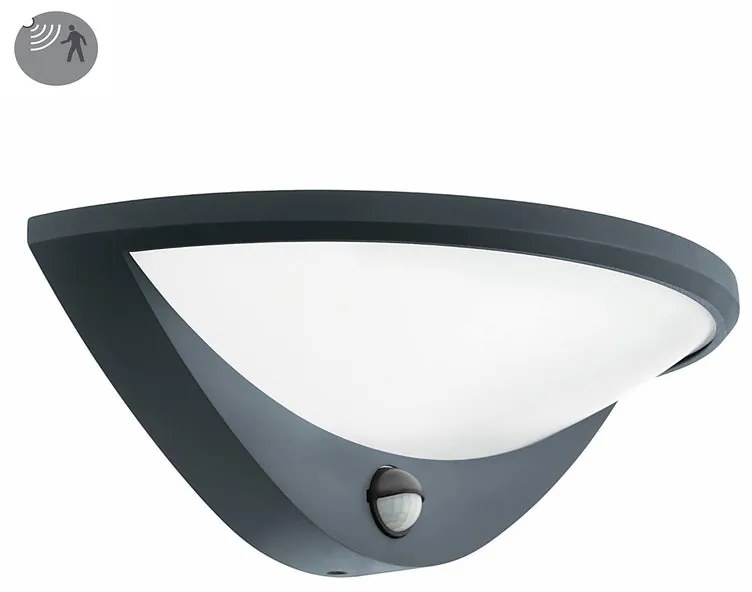 Applique LED design da esterno Belcreda grigio IP44, con sensore di movimento luce bianco caldo 1200 lumen, EGLO