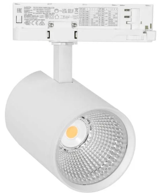 Faro LED 12W-40W Trifase Bianco, CRI90 UGR19, 45° - KGP driver Colore Bianco Caldo 2.700K