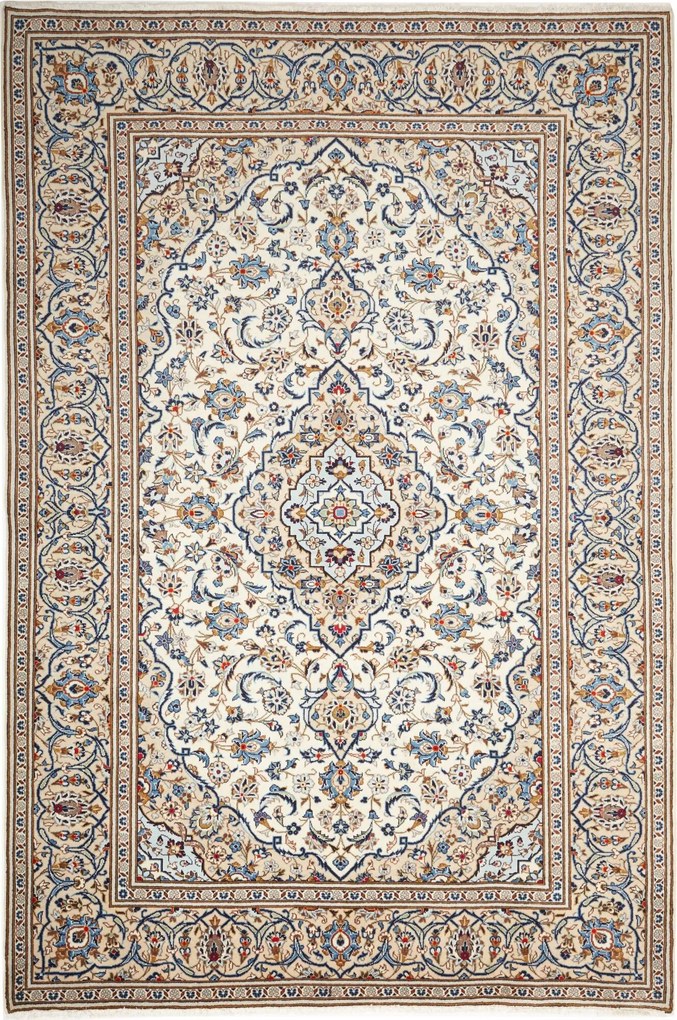 Kashan Tappeto persiano 300x200 Beige (Iran) Annodato A Mano