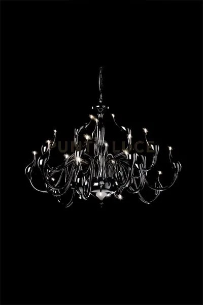 Lampadario 24 luci metaswan md8098-24ablk nero