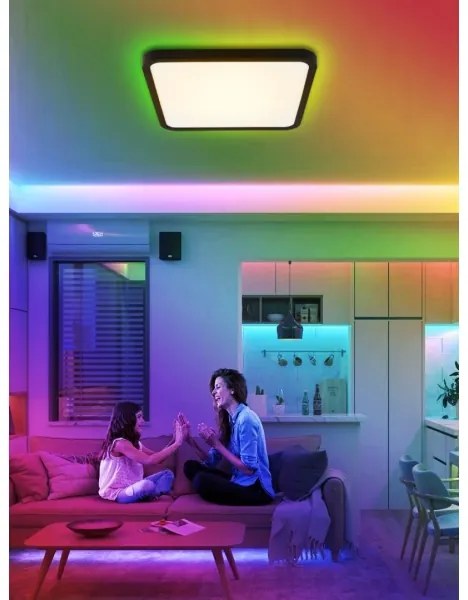 Immax NEO 07167-B40-LED RGBCCT Lampada dimmerabile 50W/230V Wi-Fi Tuya black+TC