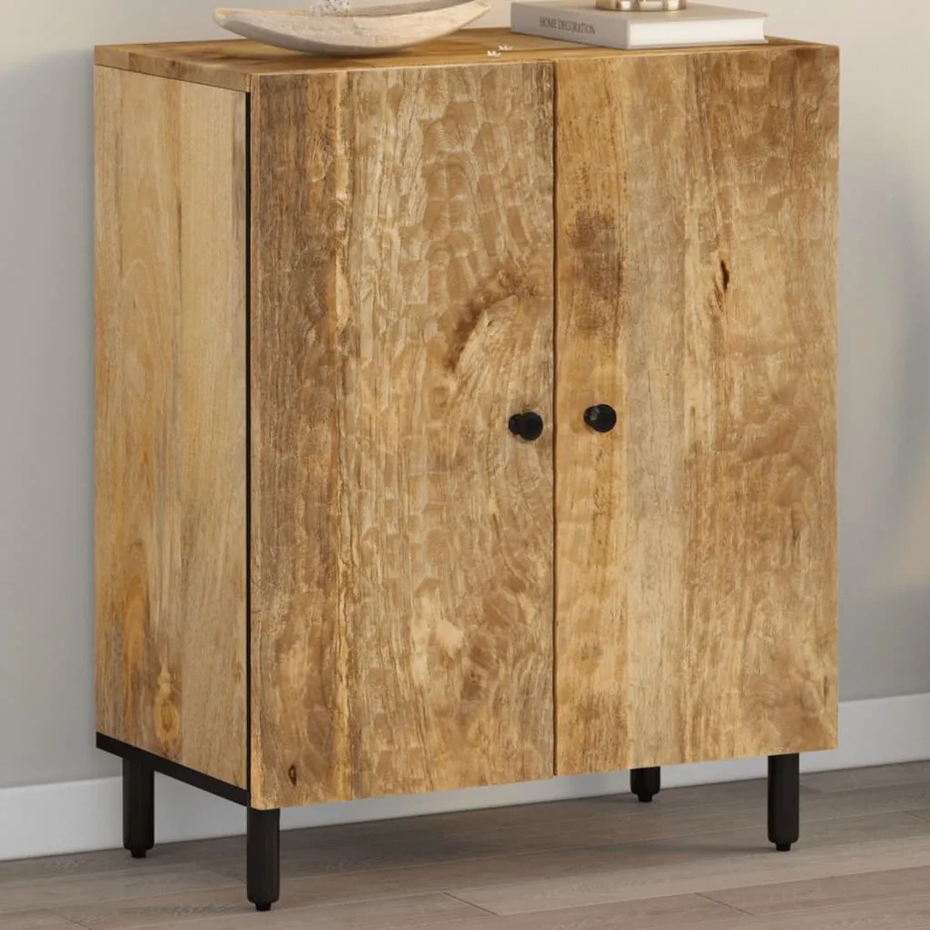 Credenza 60x33x75 cm in legno massello di mango