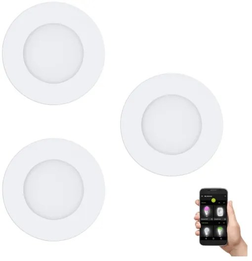 Eglo 31741 - Set da 3 lampade LED dimmerabili FUEVA-Z 1xLED/2,8W/230V IP44 bianche
